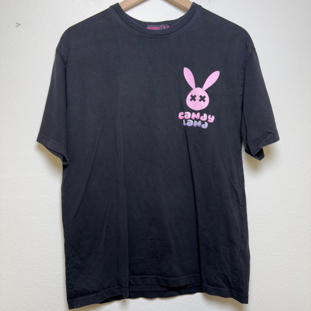Bad Rabbit Men Shirt Small Black Candy Land Citizen Graphic Streetwear Bunny Tee